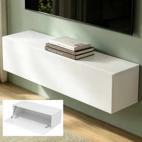 glasvilla Fernsehtisch Fernsehschrank TV Schrank Verdeckter Griff mit Soft-Close Lowboard Hängeschrank für Wohnzimmer Fernsehschrank02