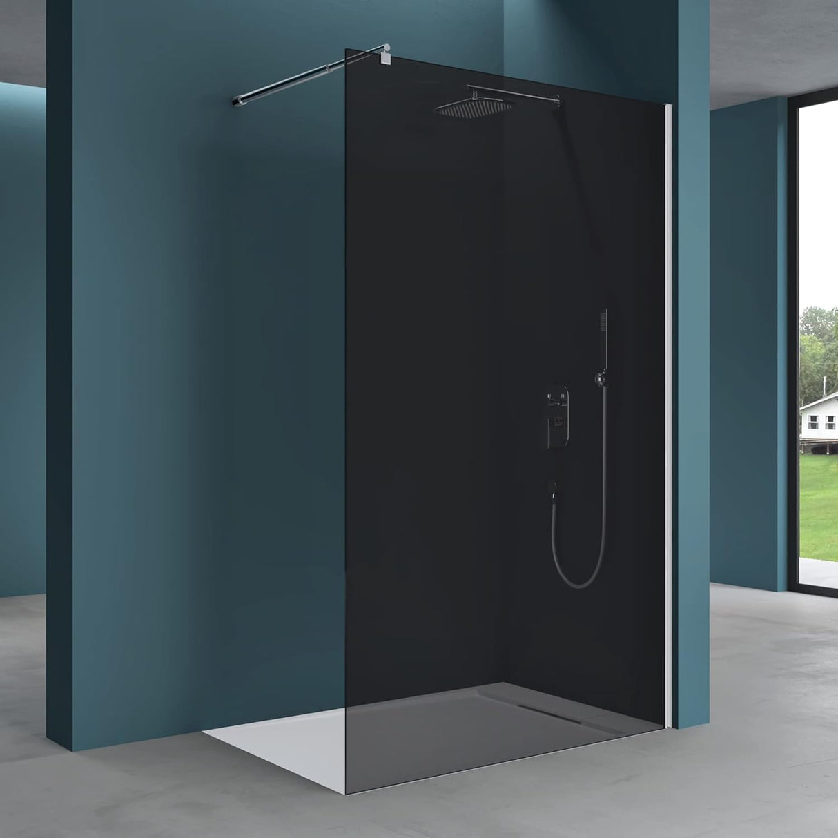 glasvilla Duschwand für Dusche Duschabtrennung Walk-In ESG-Sicherheitsglas 10mm NANO Glas BRAM1 & BRAM2 & BRAM3 Bremen2VG