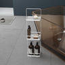 Étagère de salle de bain Glasvilla, étagère sur pied, rangement de salle de bain en métal à 3 niveaux, étagère étroite, 18 x 12,5 x 67,3 cm, Reglo-02