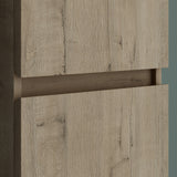 glasvilla Armoire Latérale de Salle de Bain avec 2 Portes et 4 Compartiments Étagère de Salle de Bain Armoire Polyvalente Armoire de Salle de Bain LTH 35x20x120 cm Verona
