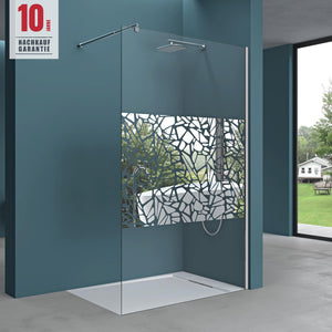 glasvilla Duschwand für Dusche Duschabtrennung Walk-In ESG-Sicherheitsglas 10mm NANO Glas BRAM1&3 Bremen2BL