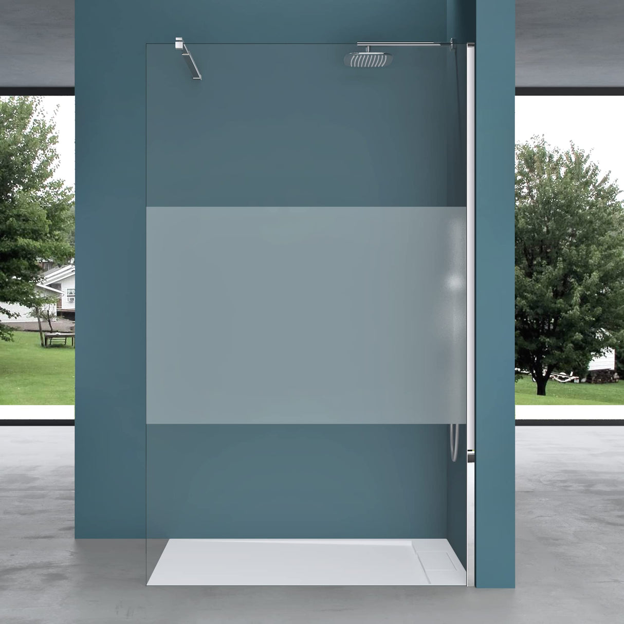 glasvilla Duschwand für Dusche Duschabtrennung Walk-In Dusche ESG-Sicherheitsglas 8mm NANO Glas BRAM1 & BRAM3 Bremen1MS