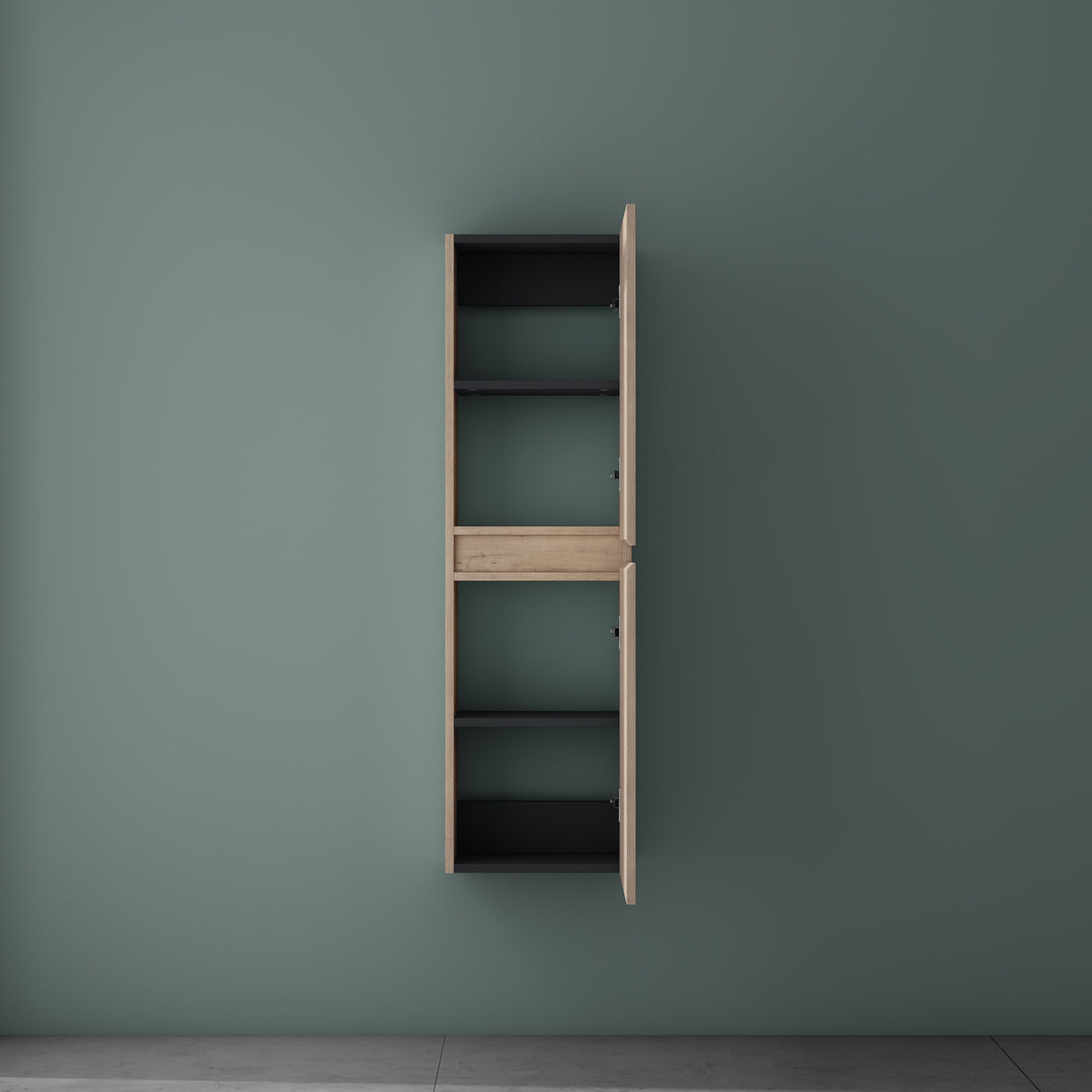 glasvilla Armoire Latérale de Salle de Bain avec 2 Portes et 4 Compartiments Étagère de Salle de Bain Armoire Polyvalente Armoire de Salle de Bain LTH 35x20x120 cm Verona