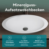 Glasvilla Lavabo sobre encimera de mineral fundido Col802, Diseño moderno, superficie suave y resistente