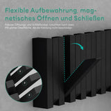 Glasvilla Design – Perchero de pared de madera con 7 ganchos magnéticos abatibles Twigro-01