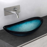 glasvilla Lavabo da Appoggio in Vetro Lavandino Bagno da Appoggio in Vetro Ovale