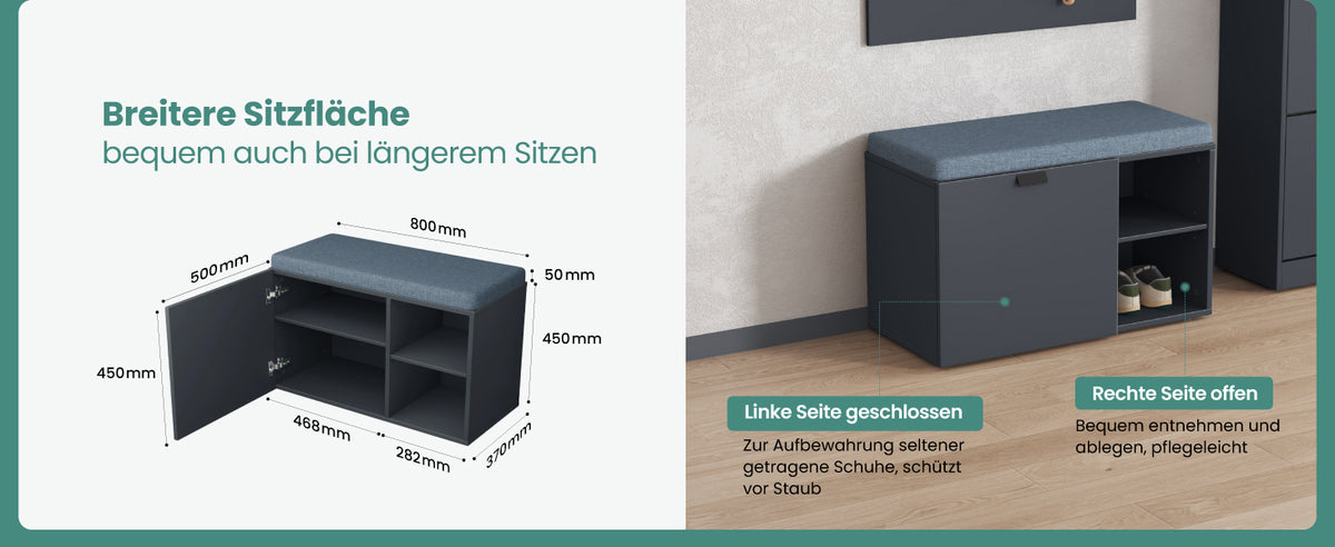 Breiter Sitzbereich