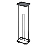 glasvilla  Porta Carta Igienica da Terra con Mensola 16x12x52cm, Porta Rotolo di Carta Igienica in Acciaio al Carbonio con Rivestimento Impermeabile e Antiruggine, Senza Installazione Reglo-04