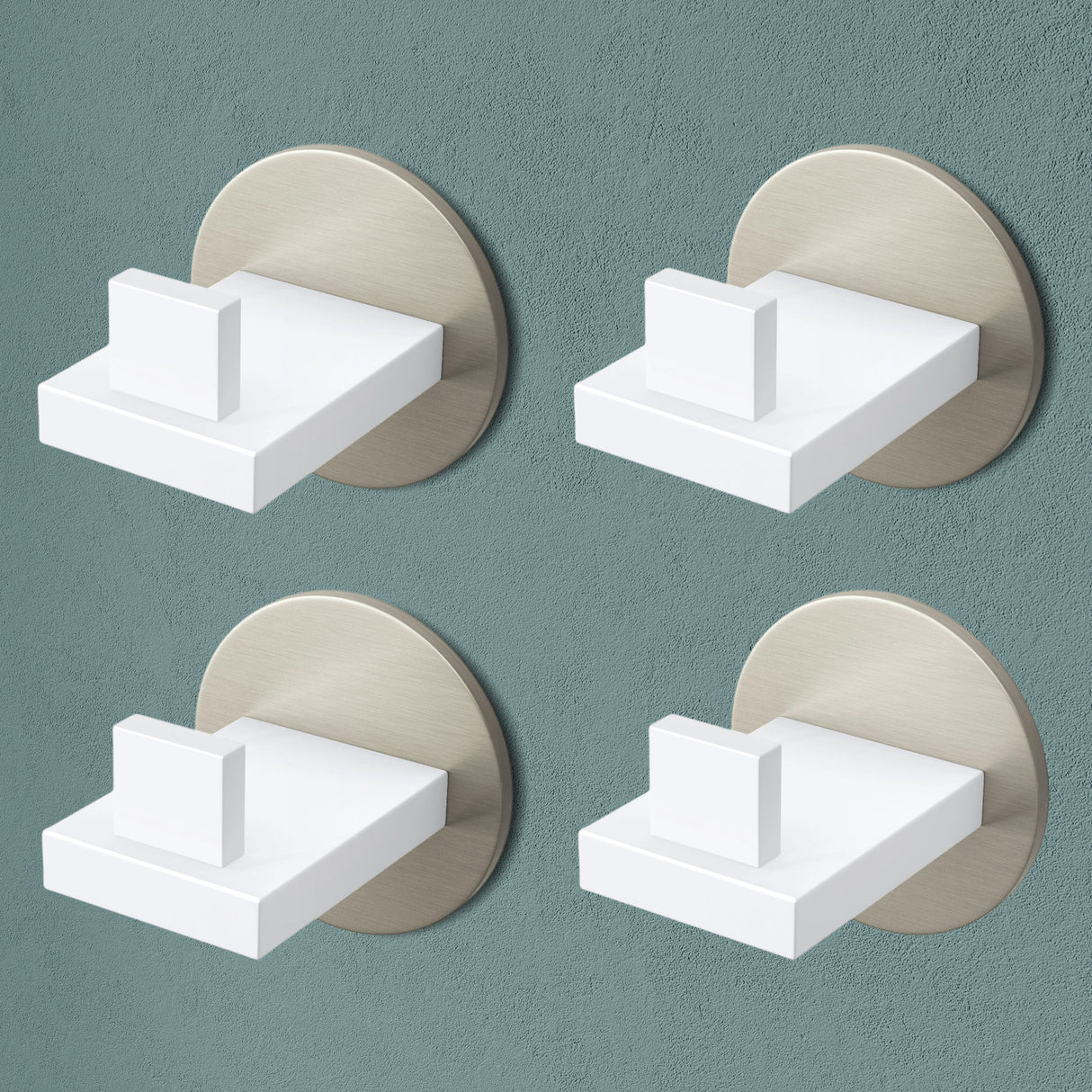 Glasvilla Design – Ganchos de pared de acero inoxidable Stalo-08 / Stalo-09 con montaje adhesivo o atornillado