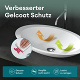 Glasvilla Lavabo sobre encimera de mineral fundido Col802, Diseño moderno, superficie suave y resistente