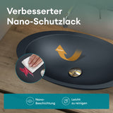 Glasvilla Lavabo sobre encimera de mineral fundido Col802, Diseño moderno, superficie suave y resistente