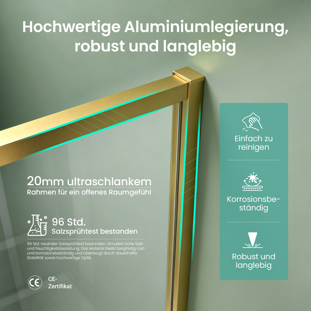 glasvilla Duschkabine Eckeinstieg  mit Schiebetür nach innen, Eckdusche Duschabtrennung 195cm Höhe, 6mm ESG-Sicherheitsglas Nano-Beschichtung Ravenna69K