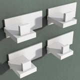 Glasvilla Design – Ganchos de pared de acero inoxidable Stalo-06 / Stalo-07 con montaje adhesivo o atornillado