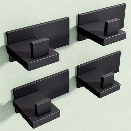 Glasvilla Design – Ganchos de pared de acero inoxidable Stalo-06 / Stalo-07 con montaje adhesivo o atornillado
