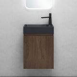 glasvilla Badmöbelset Badezimmermöbel bestehend aus Waschbecken in Anthrazit Matt und Waschbeckenunterschrank BTH: 46x26x63cm Pisa02