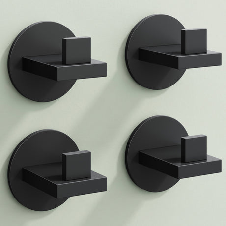 Glasvilla Design – Ganchos de pared de acero inoxidable Stalo-08 / Stalo-09 con montaje adhesivo o atornillado