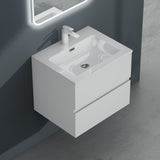 glasvilla Badmöbel-Set Waschtisch mit Unterschrank inkl. Soft-Close Waschbecken aus Mineralguss mit 2 Schubladen, Serie Aqualis