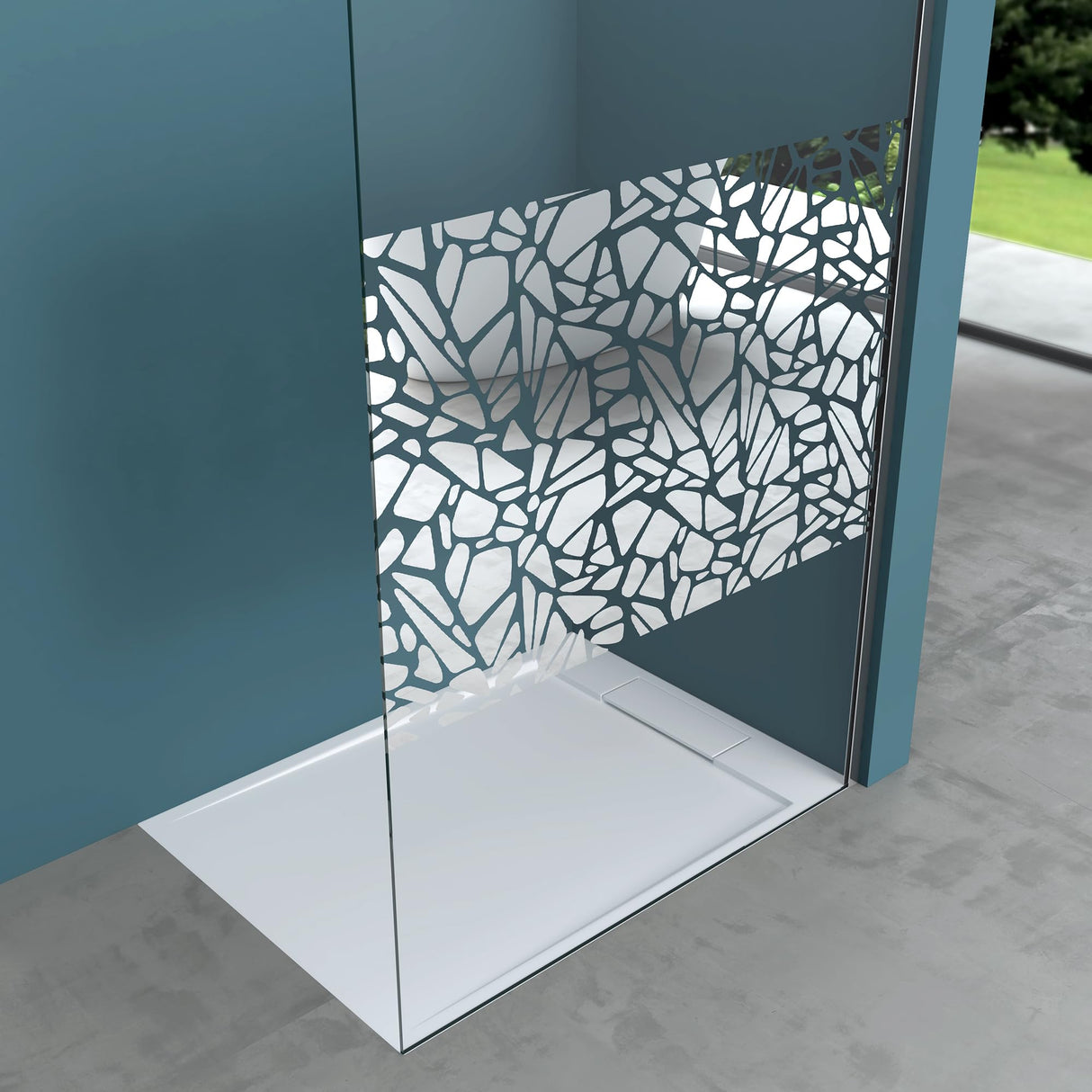 glasvilla Duschwand für Dusche Duschabtrennung Walk-In ESG-Sicherheitsglas 10mm NANO Glas BRAM1&3 Bremen2BL