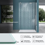 glasvilla Duschwand für Dusche Duschabtrennung Walk-In ESG-Sicherheitsglas 8mm NANO Glas BRAM1 & BRAM3 Bremen1K