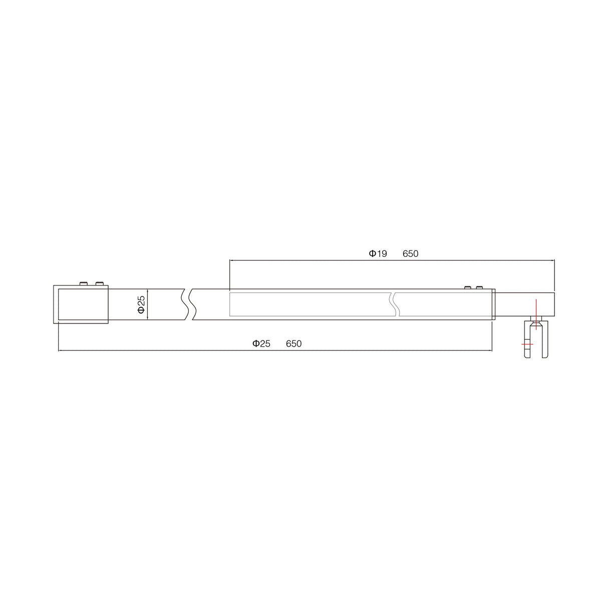 glasvilla Haltestange Duschwand Duschabtrennung Duschglaswand | Stabilisator für Walk in Dusche | um 180°schwenkbar für 6-10 mm Glasstärke