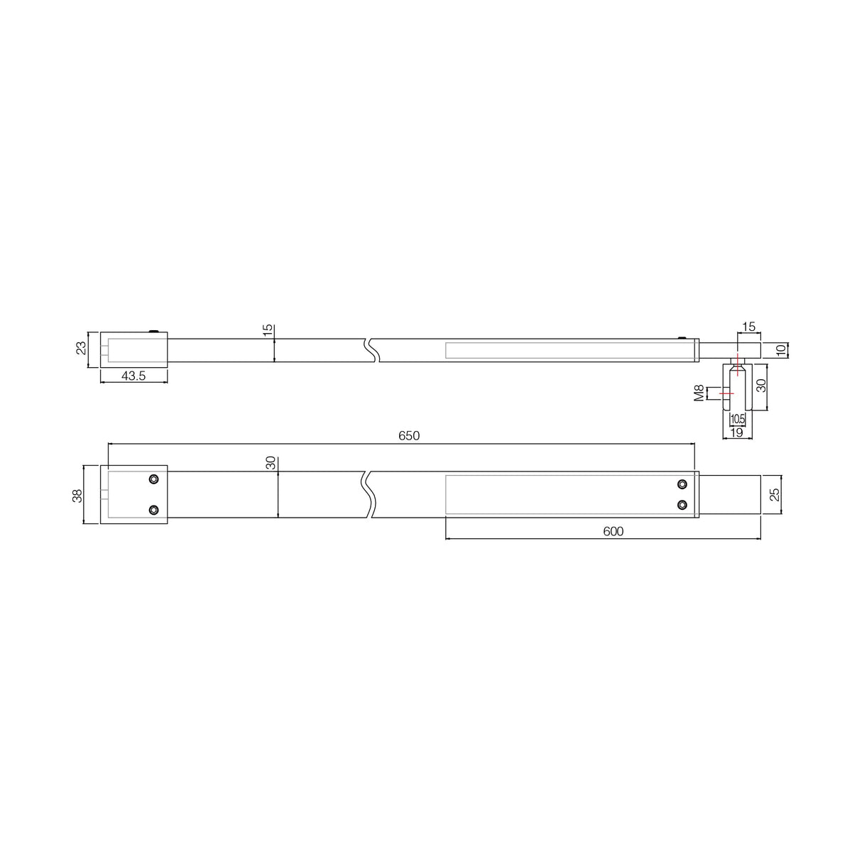 glasvilla Haltestange Duschwand Duschabtrennung Duschglaswand | Stabilisator für Walk in Dusche | um 180°schwenkbar für 6-10 mm Glasstärke