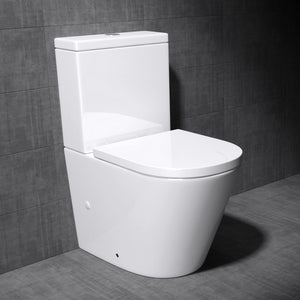 WC sur pied Glasvilla, WC en céramique sans bride, WC sur pied