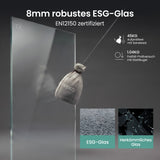 glasvilla Duschtür Nischentür dusche mit Doppelschiebetür Duschakbine Duschabtrennung, 8mm Sicherheitsglas mit Nanobeschichtung, Soft-Close-System Teramo67K