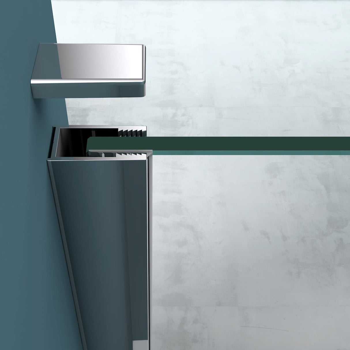 glasvilla Duschwand für Dusche Duschabtrennung Walk-In ESG-Sicherheitsglas 10mm NANO Glas BRAM1&3 Bremen2DM
