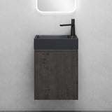 glasvilla Badmöbelset Badezimmermöbel bestehend aus Waschbecken in Anthrazit Matt und Waschbeckenunterschrank BTH: 46x26x63cm Pisa02