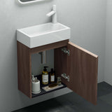 glasvilla Badmöbelset Badezimmermöbel bestehend aus Waschbecken Weiß und Waschbeckenunterschrank BTH: 46x26x63cm Pisa02