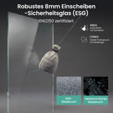glasvilla Duschtür Nischentür dusche mit Doppelschiebetür Duschakbine Duschabtrennung, 8mm Sicherheitsglas mit Nanobeschichtung, Soft-Close-System Teramo67K