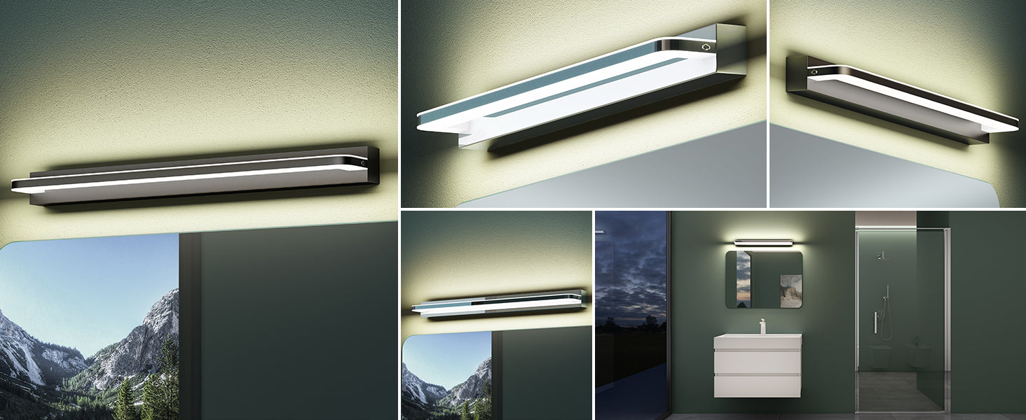 glasvilla Lampe de Salle de Bain LED pour Miroir | Lampe de Miroir 4000K pour Salle de Bain | Applique Murale LED SparkLuxe