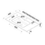 glasvilla Waschbecken Einbauwaschbecken Colossum02 Waschtisch Einbauwaschtisch aus Mineralguss