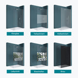 glasvilla Duschwand für Dusche Duschabtrennung Walk-In ESG-Sicherheitsglas 8mm NANO Glas BRAM1 & BRAM3 Bremen1K
