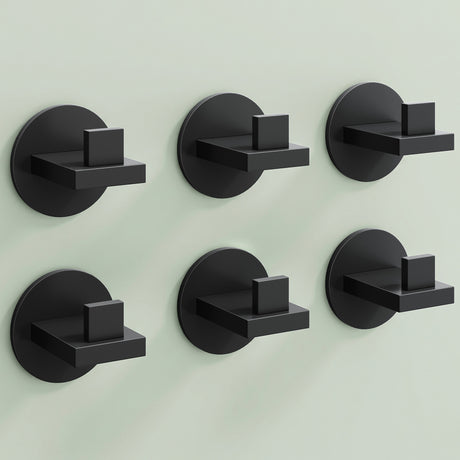 Glasvilla Design – Ganchos de pared de acero inoxidable Stalo-08 / Stalo-09 con montaje adhesivo o atornillado