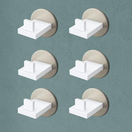 Glasvilla Design – Ganchos de pared de acero inoxidable Stalo-08 / Stalo-09 con montaje adhesivo o atornillado