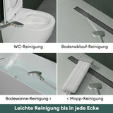 glasvilla Badewannenarmatur mit Handbrause Wasserfall Wannenarmatur Strahlarten Handbrause aus Messing inkl. Brausestange und Brauseschlauch