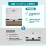 Glasvilla Lavabo Cuadrado para Encimera 40x40x15 cm, Mineralguss, Modelo Col804