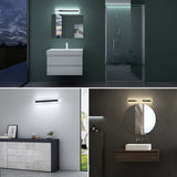 glasvilla Spiegelleuchte LED Badlampe | Spiegellampe, 3000K-6000K Badezimmer Lampe | 3 Farben Dimmbar Schminkleuchte 14W LumaRay