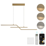 glasvilla Pendelleuchte 105cm LED Hängelampe Linear design 3000K/4000K/6000K Verstellbares Kabel 18W Hängeleuchte Alivetta7085 Luvina10