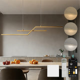 glasvilla Pendelleuchte 105cm LED Hängelampe Linear design 3000K/4000K/6000K Verstellbares Kabel 18W Hängeleuchte Alivetta7085 Luvina10