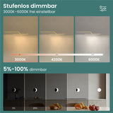glasvilla Pendelleuchte 105cm LED Hängelampe Linear design 3000K/4000K/6000K Verstellbares Kabel 18W Hängeleuchte Alivetta7085 Luvina10