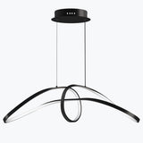 glasvilla Pendelleuchte 90cm LED Hängelampe Dynamisches Wellendesign 3000K/4000K/6000K Verstellbares Kabel 30W Schwarz Hängeleuchte für Esszimmer Wohnzimmer Schlafzimmer