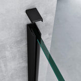 glasvilla Duschwand für Dusche Duschabtrennung Walk-In ESG-Sicherheitsglas 8mm NANO Glas BRAM1&BRAM3 Bremen1 Schwarz