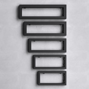 Console murale design Glasvilla en acier inoxydable, support de lavabo, 2 pièces WH01