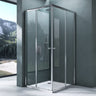 cabina de ducha glasvilla con puerta corredera doble puerta de ducha entrada de esquina vidrio real efecto loto 6mm vidrio de seguridad ESG Ravenna16K