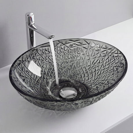 glasvilla Lavabo da Appoggio in Vetro Lavandino Bagno da Appoggio in Vetro Ovale