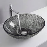 glasvilla Lavabo da Appoggio in Vetro Lavandino Bagno da Appoggio in Vetro Ovale