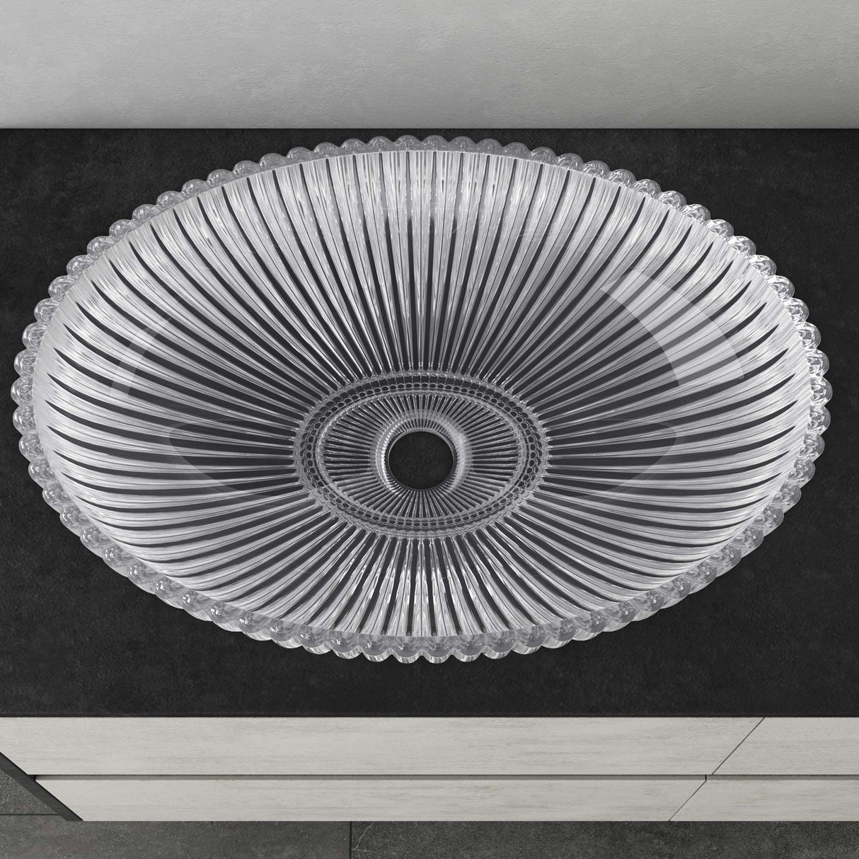glasvilla Lavabo da Appoggio in Vetro Lavandino Bagno da Appoggio in Vetro Ovale