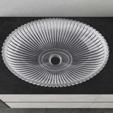glasvilla Lavabo da Appoggio in Vetro Lavandino Bagno da Appoggio in Vetro Ovale